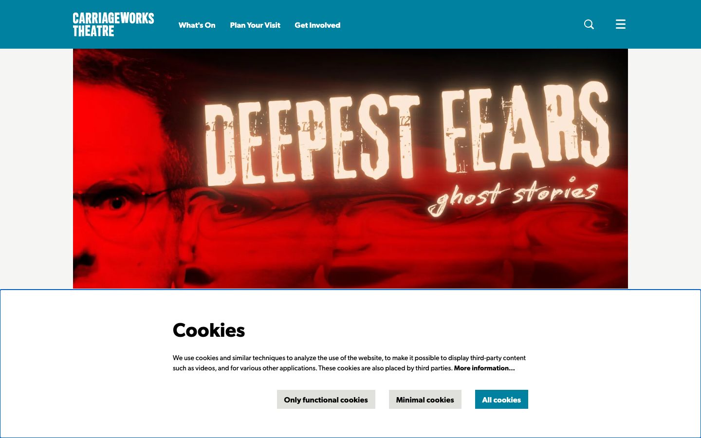 Event detail page screenshot of Carriageworks Theatre, Leeds