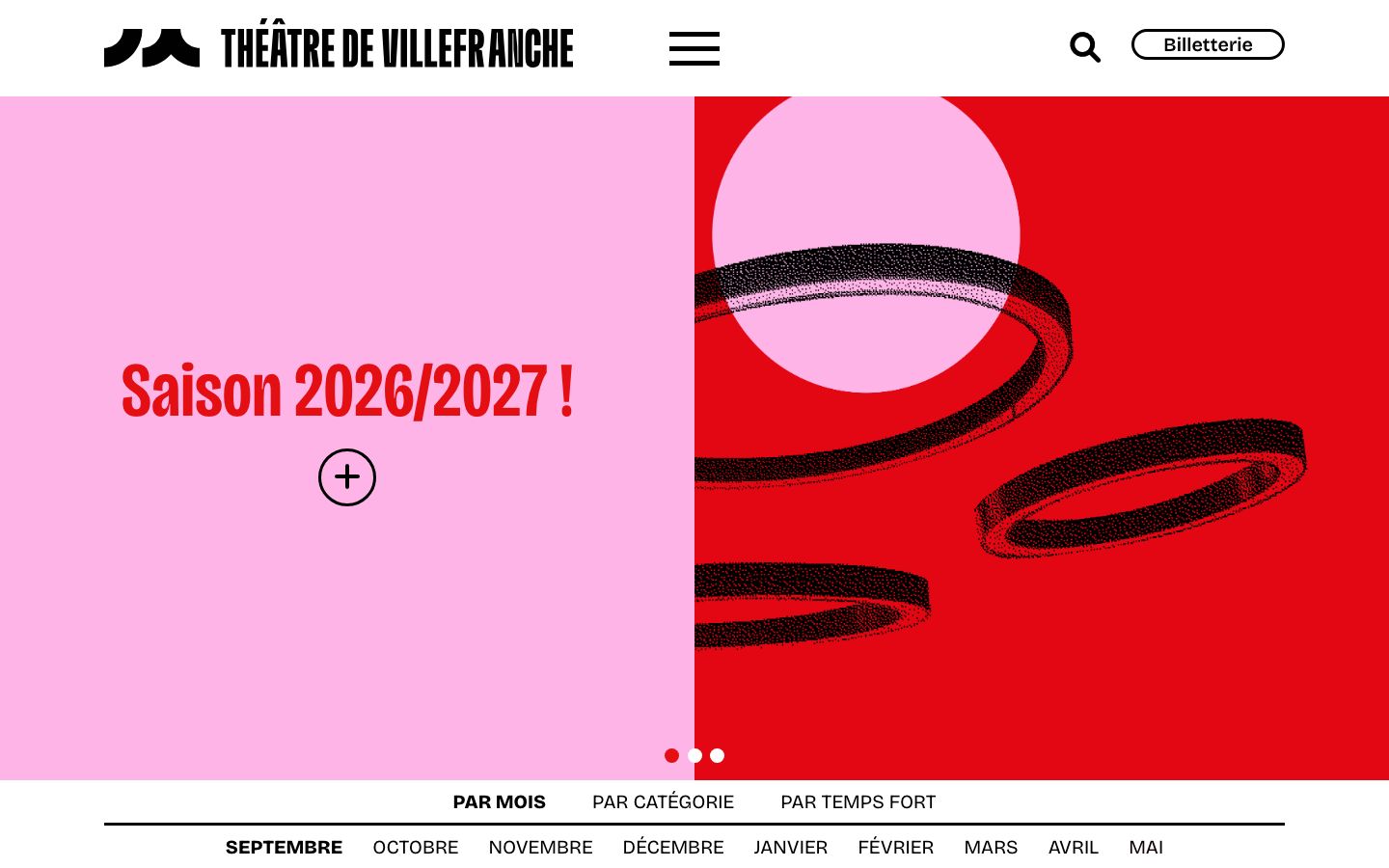 Homepage screenshot of Théâtre de Villefranche-sur-Saône