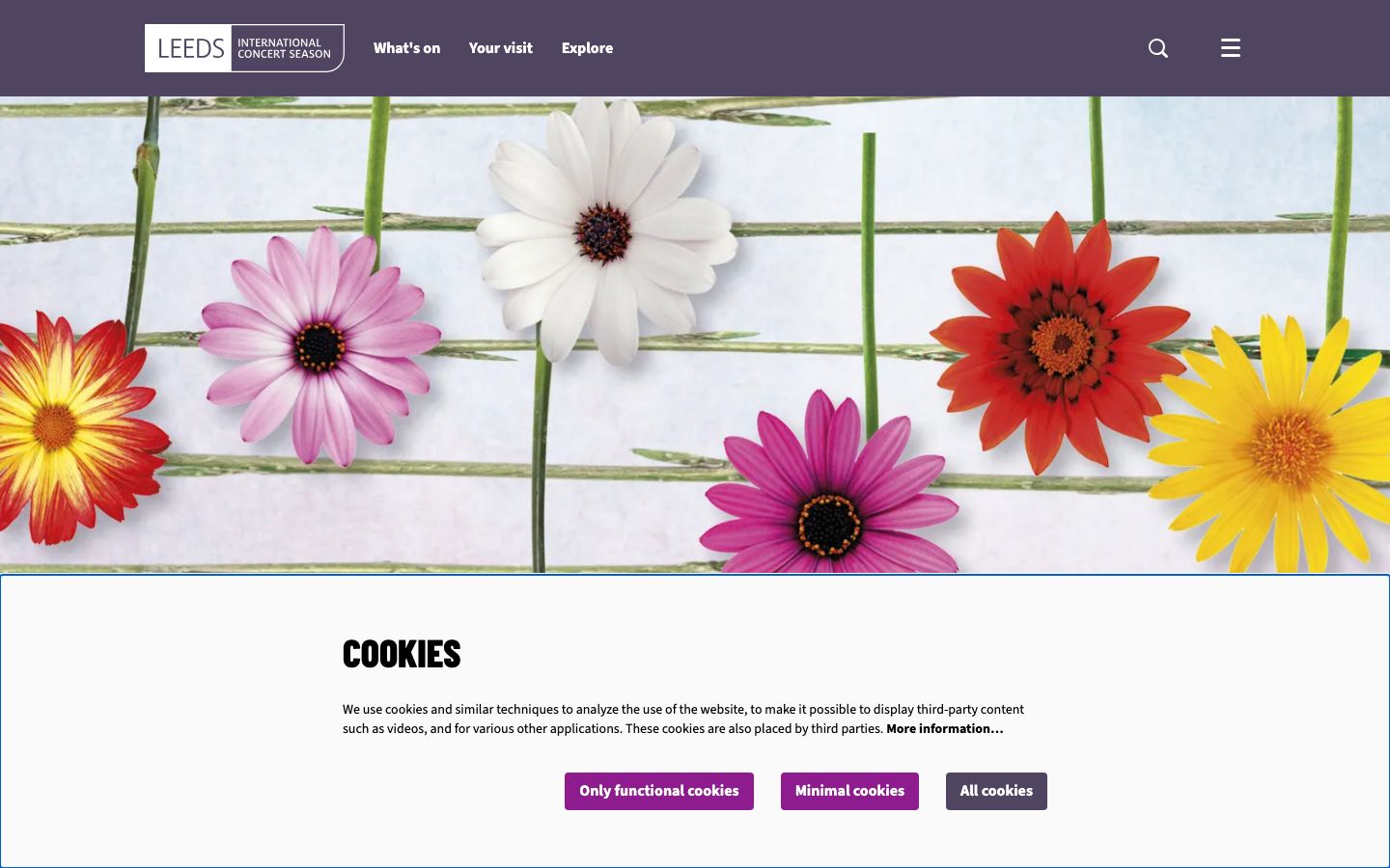 Event detail page screenshot of Leeds International Concert Season