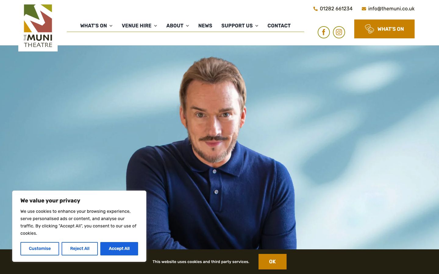 Homepage screenshot of The Muni