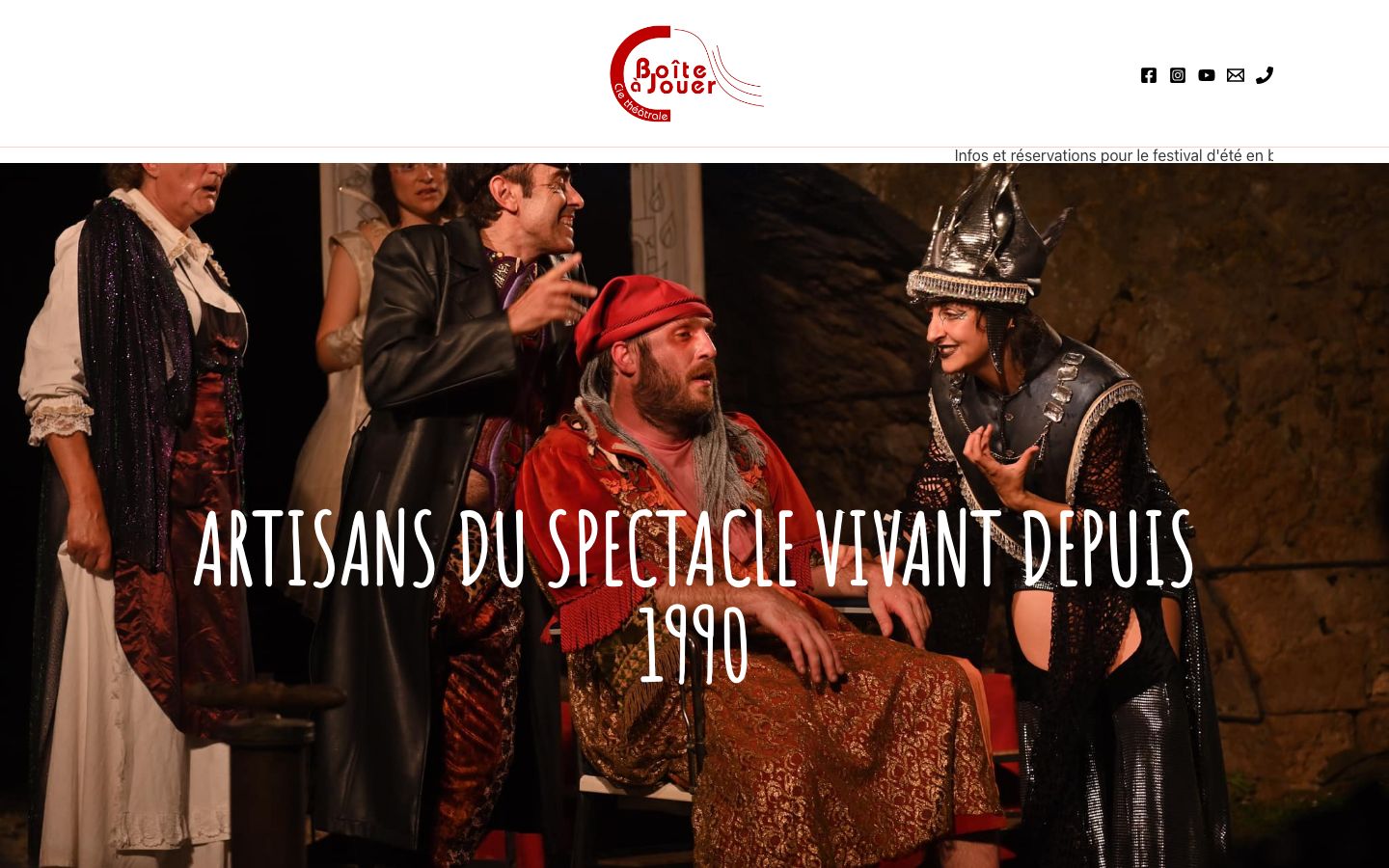Homepage screenshot of La Boîte à Jouer