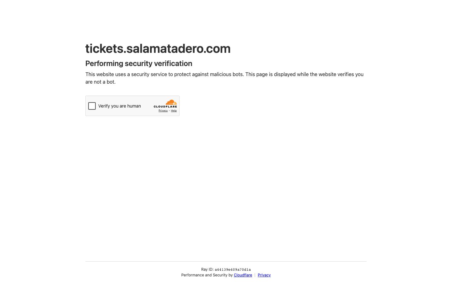 Event detail page screenshot of Matadero Live Music