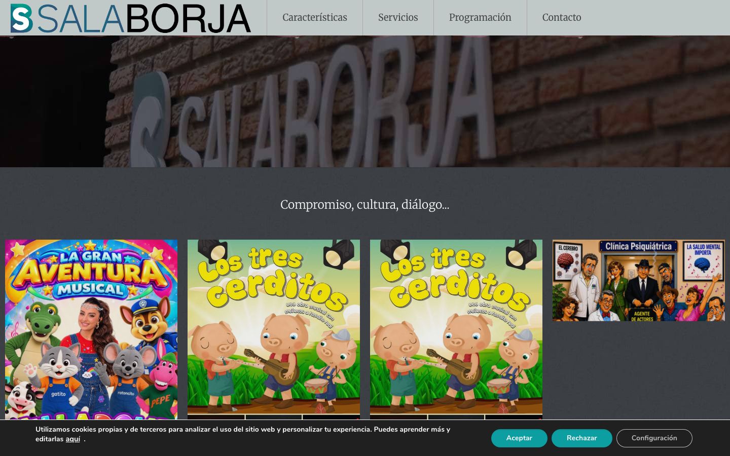 Homepage screenshot of Sala Borja