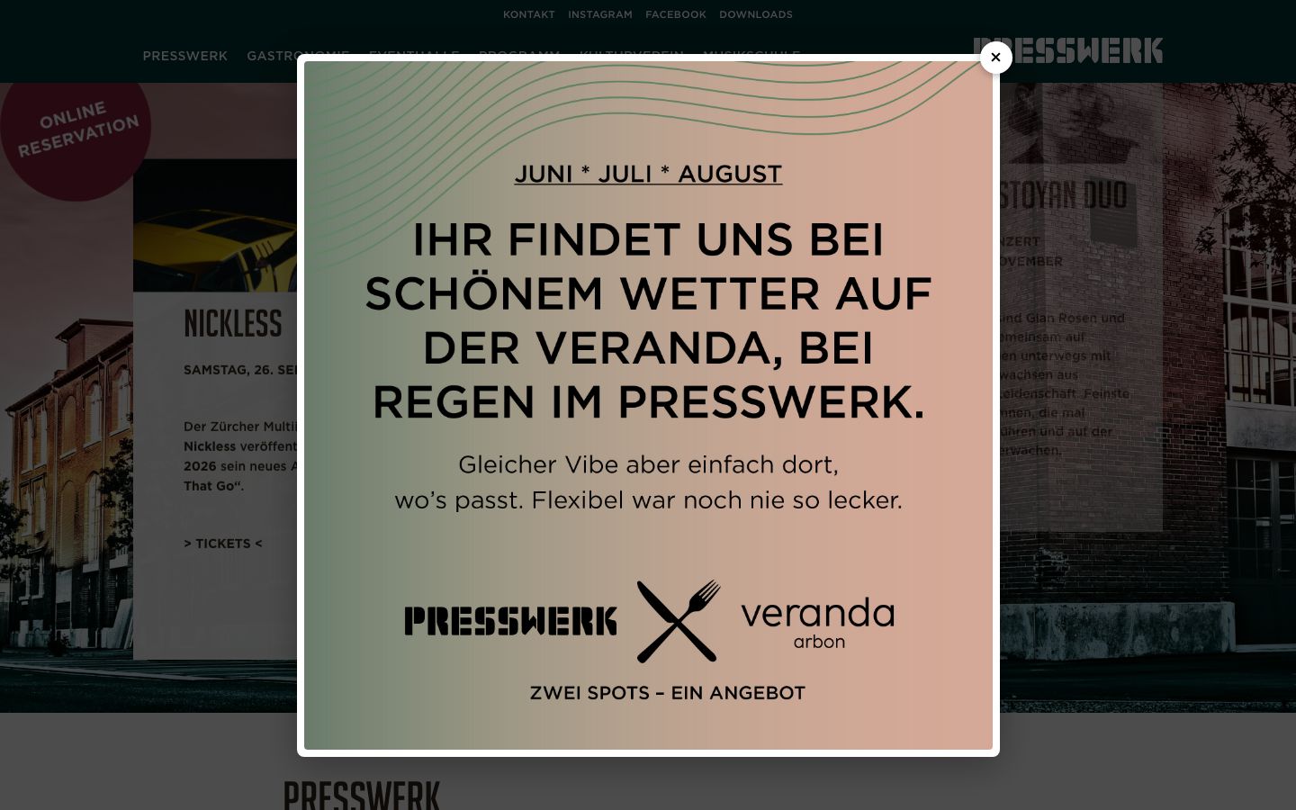Screenshot of Presswerk Arbon