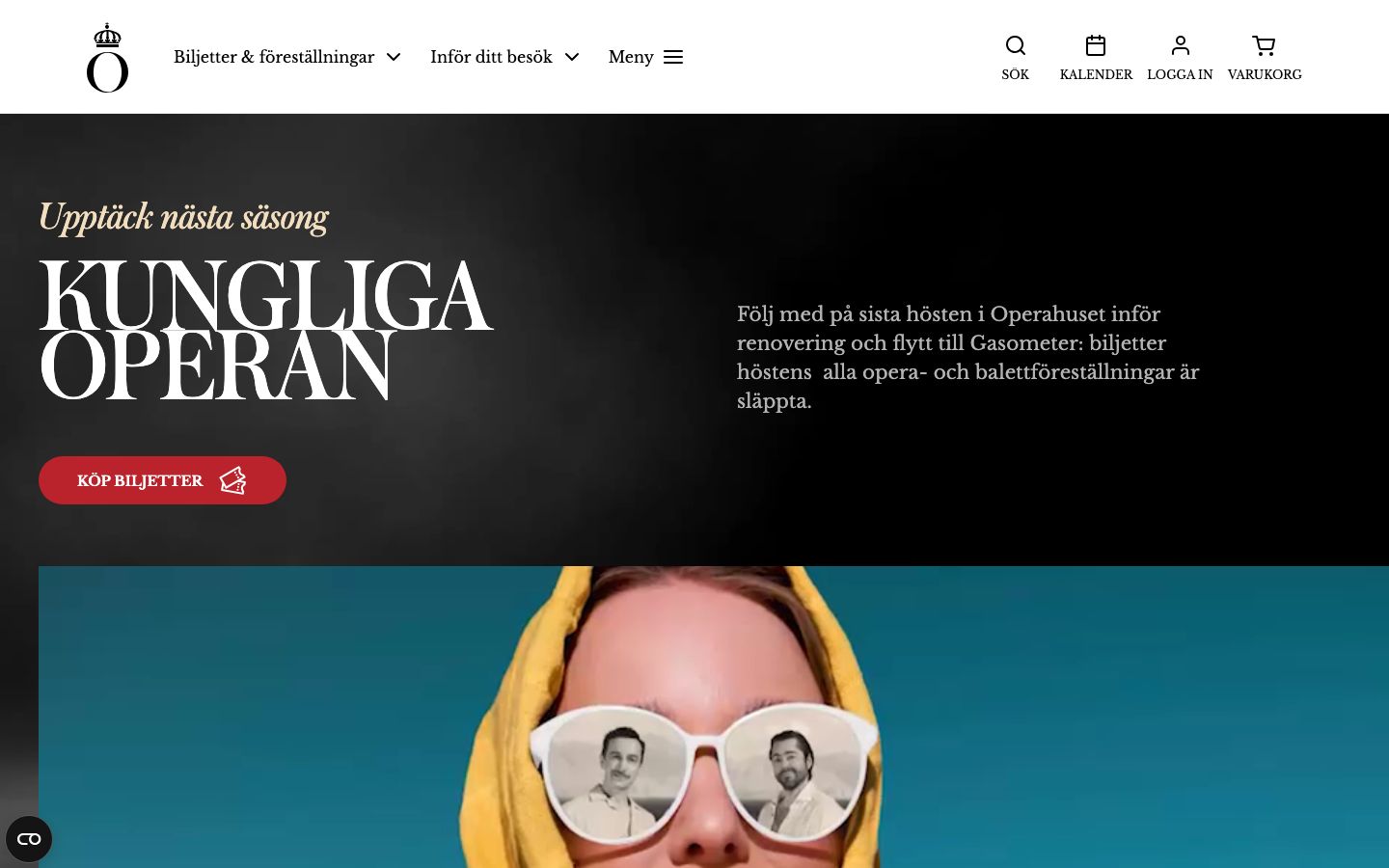 Homepage screenshot of Kungliga Operan