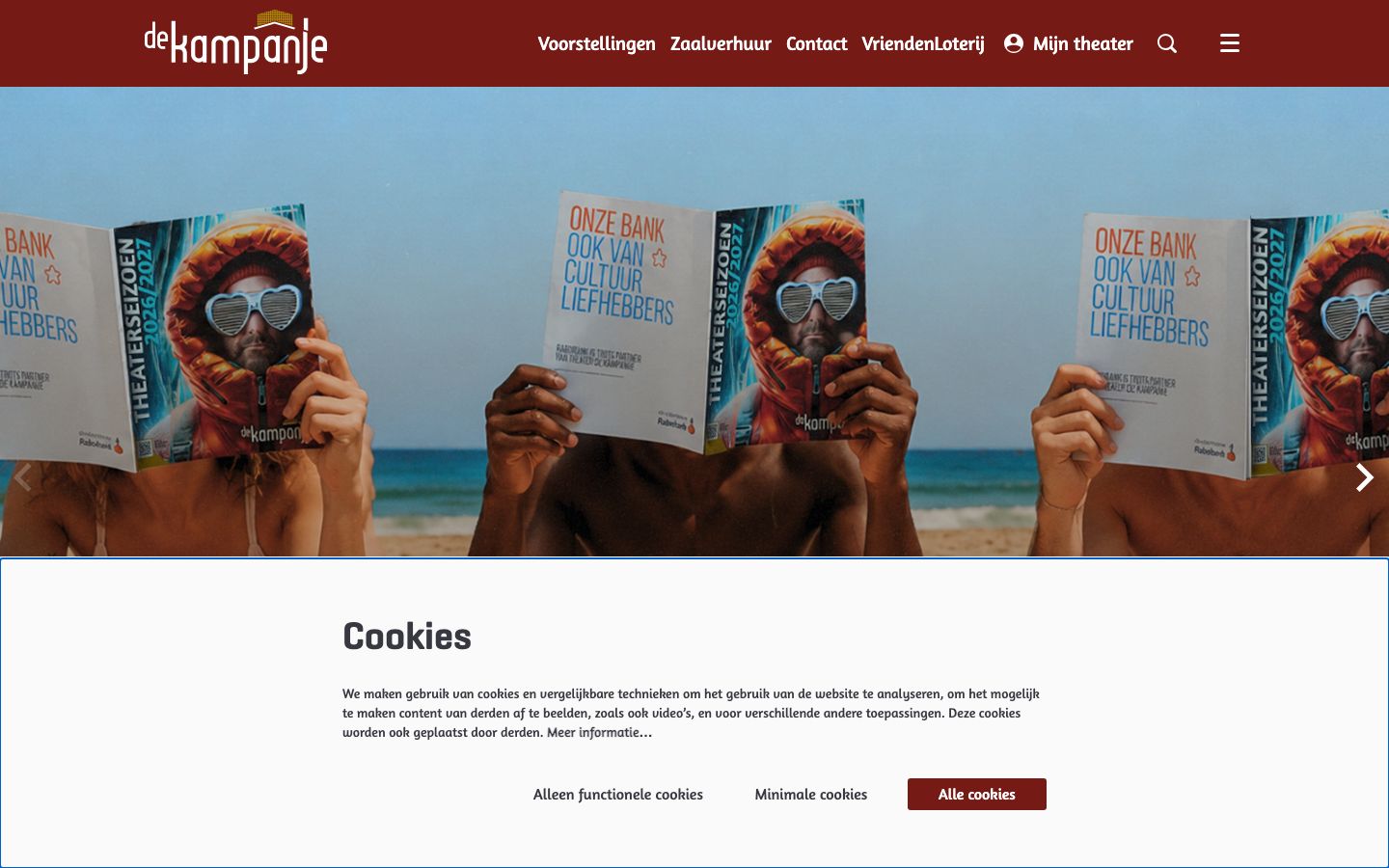Homepage screenshot of Theater de Kampanje