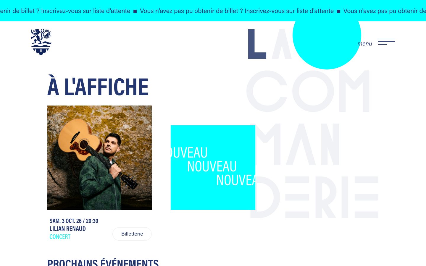 Homepage screenshot of La Commanderie By Hello Dole