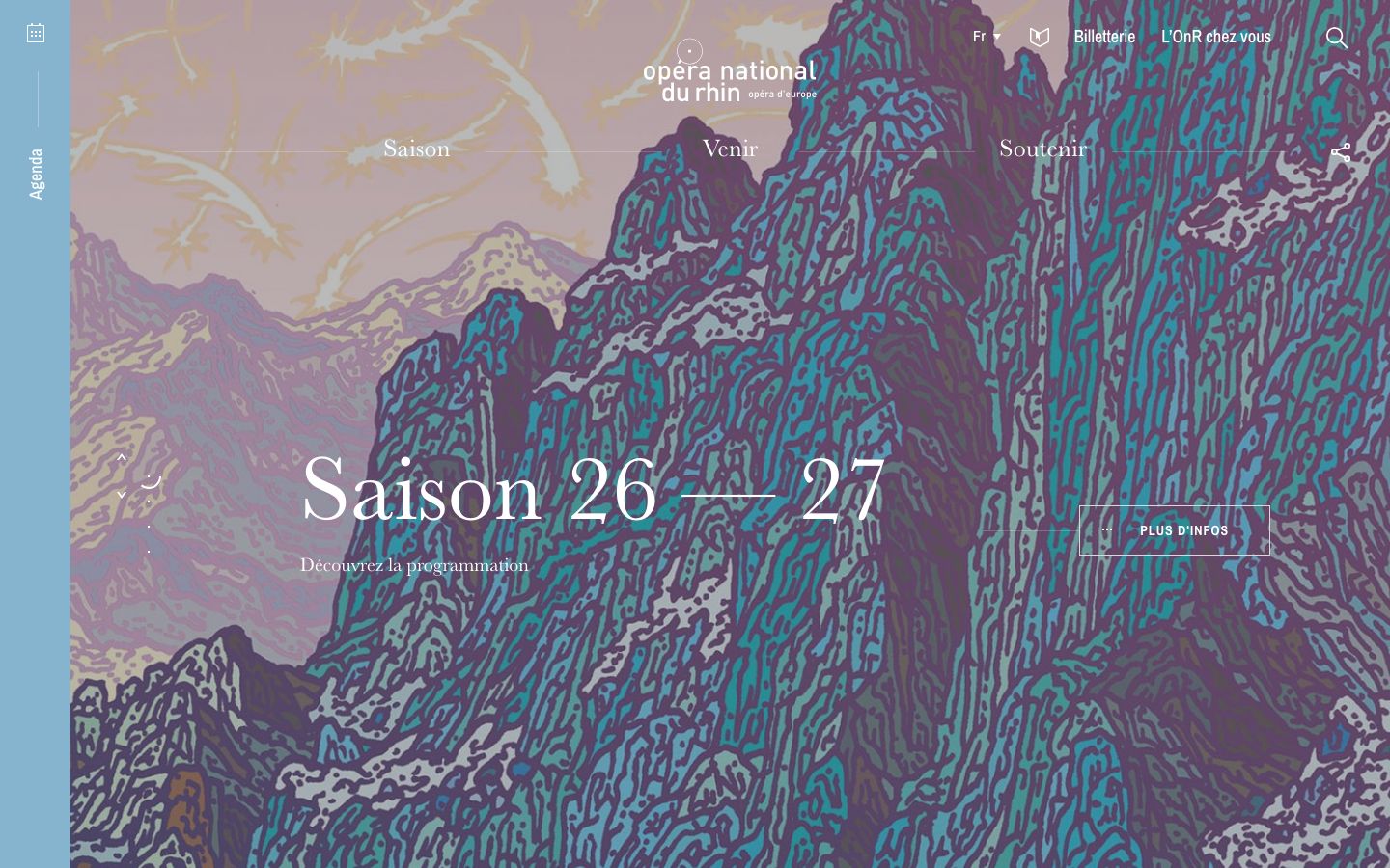Homepage screenshot of Opéra national du Rhin