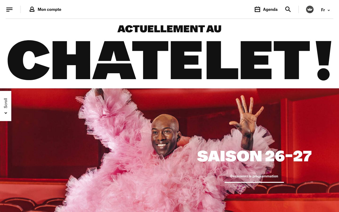 Homepage screenshot of Théâtre du Châtelet