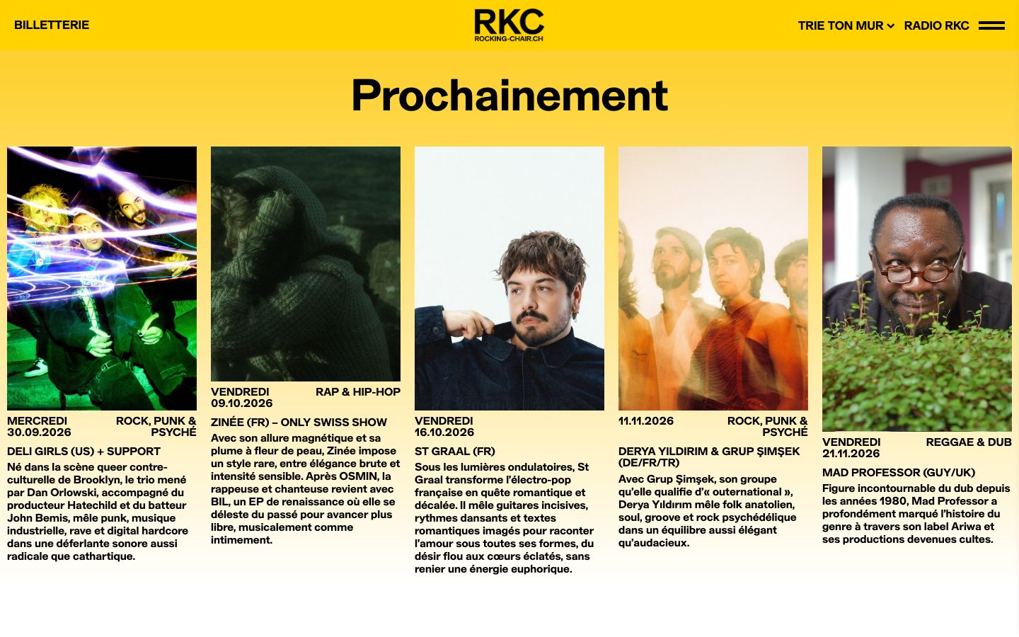 Homepage screenshot of RKC