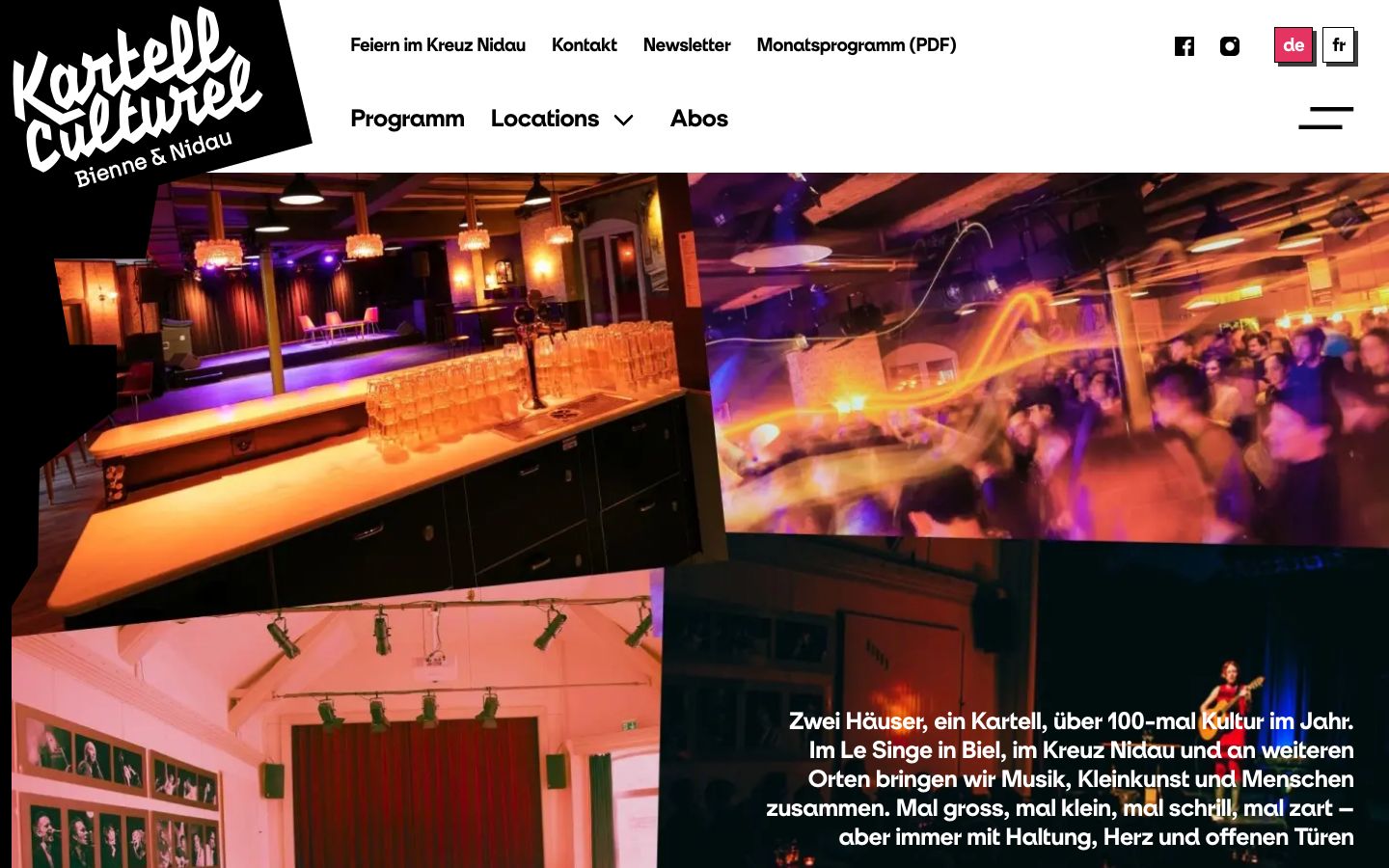 Homepage screenshot of KARTELLCULTUREL