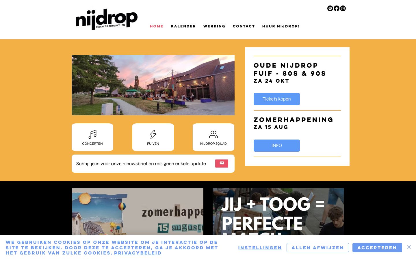 Homepage screenshot of Nijdrop