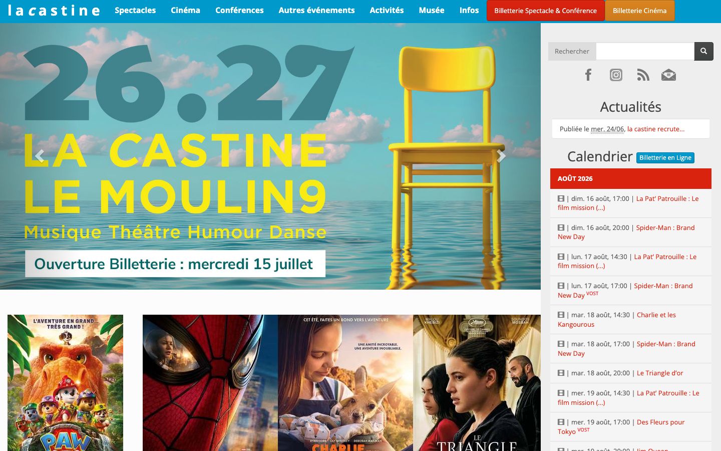 Homepage screenshot of la castine