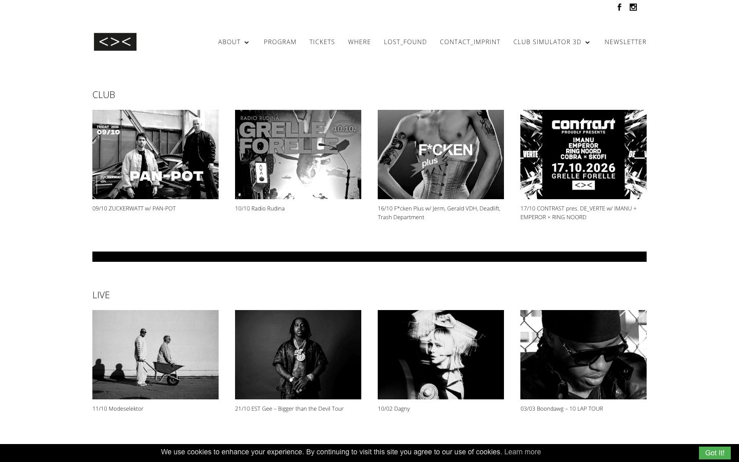 Homepage screenshot of GRELLE FORELLE