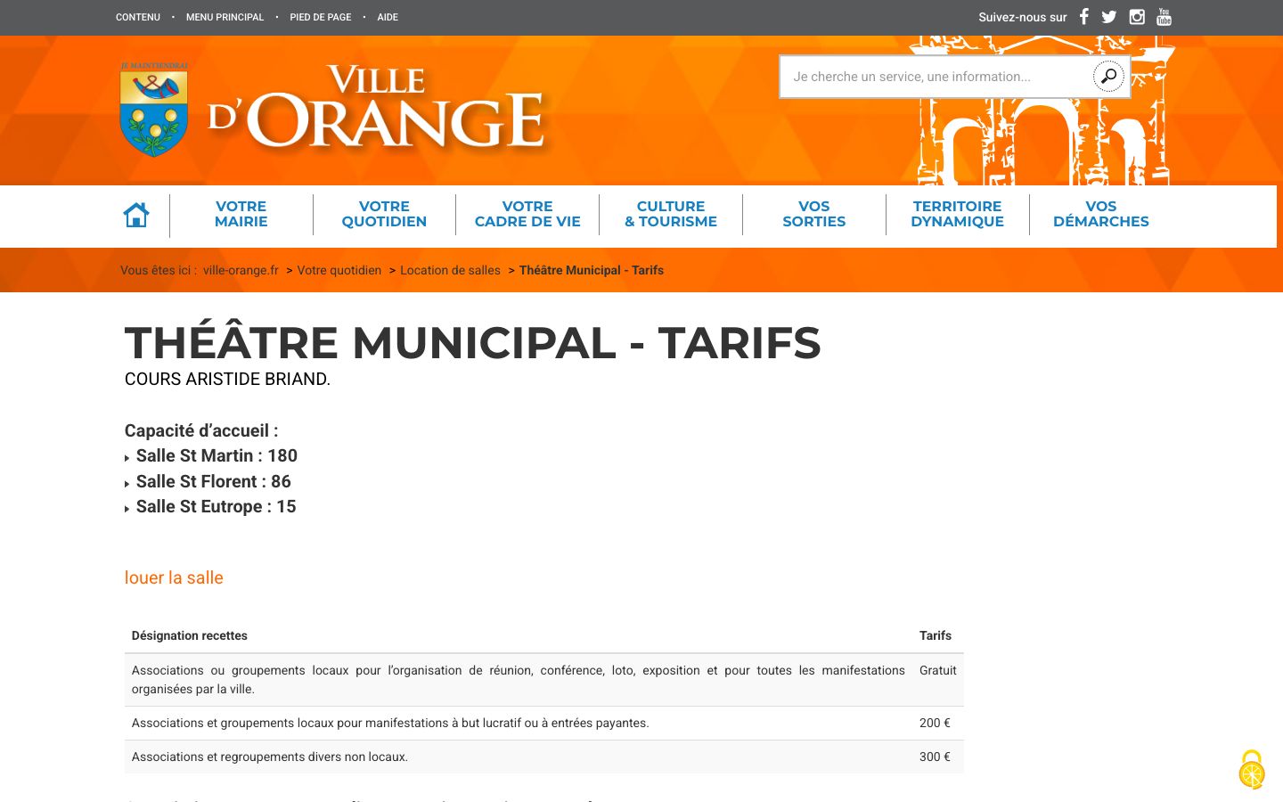 Homepage screenshot of Centre Funeraire