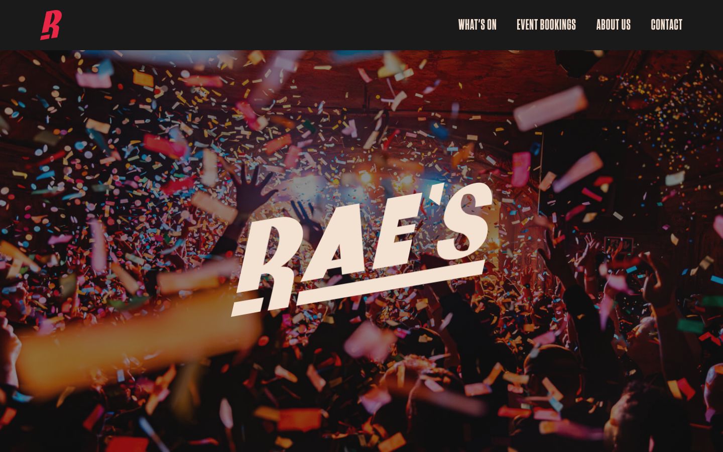 Homepage screenshot of Rae’s London
