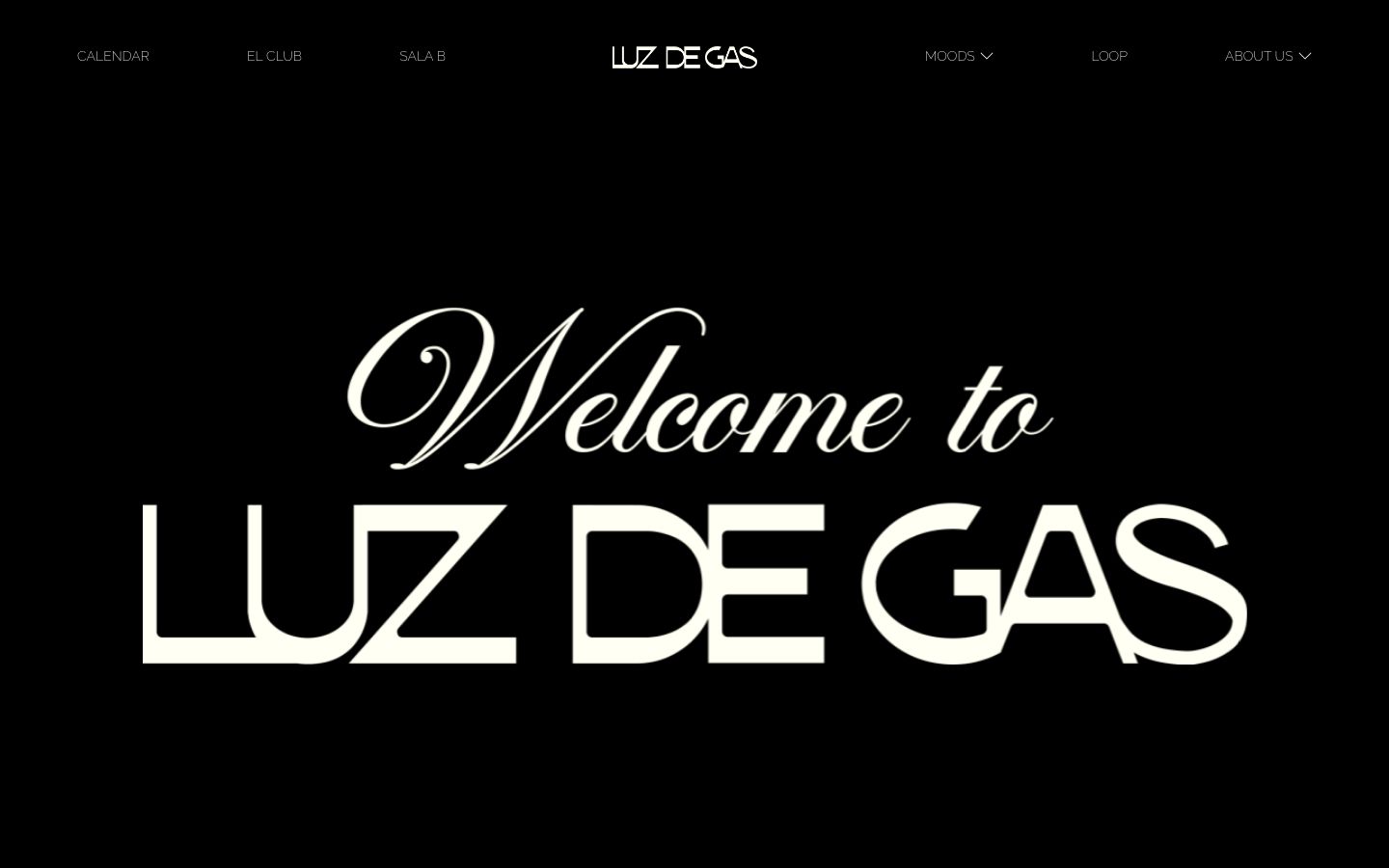 Homepage screenshot of Luz de Gas