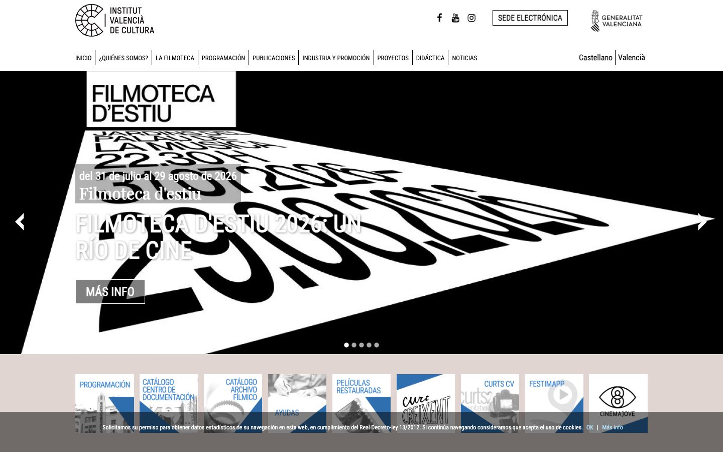Homepage screenshot of IVC