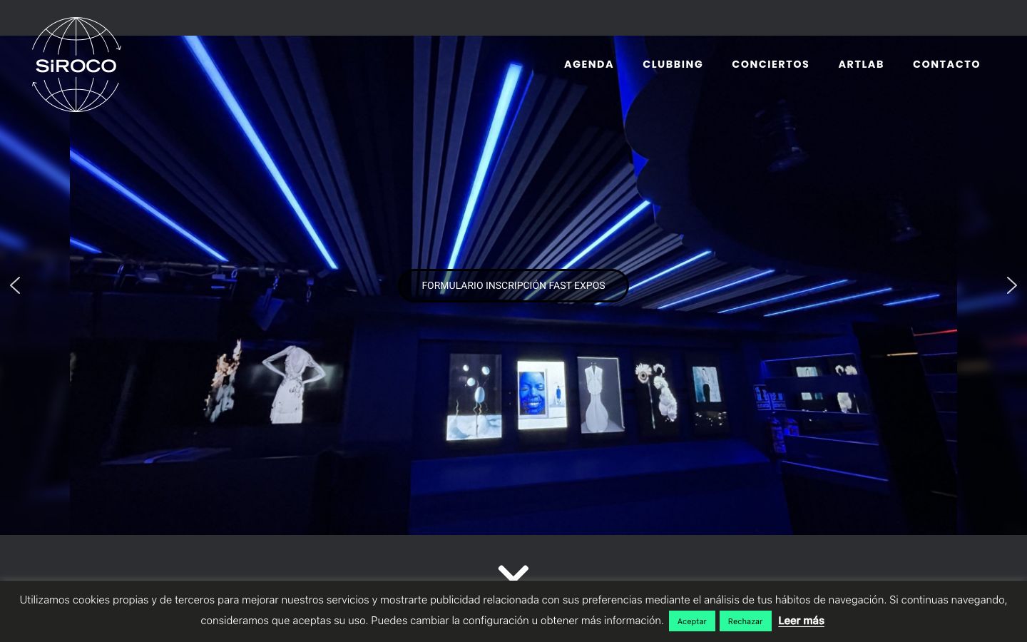 Homepage screenshot of Siroco