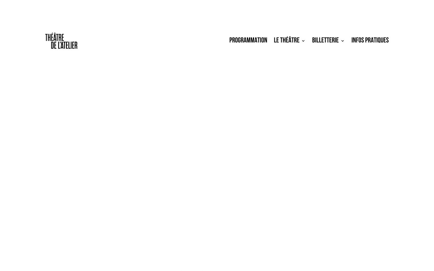 Homepage screenshot of Théâtre de l'Atelier