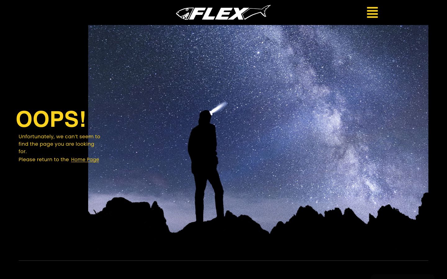 Event detail page screenshot of Flex