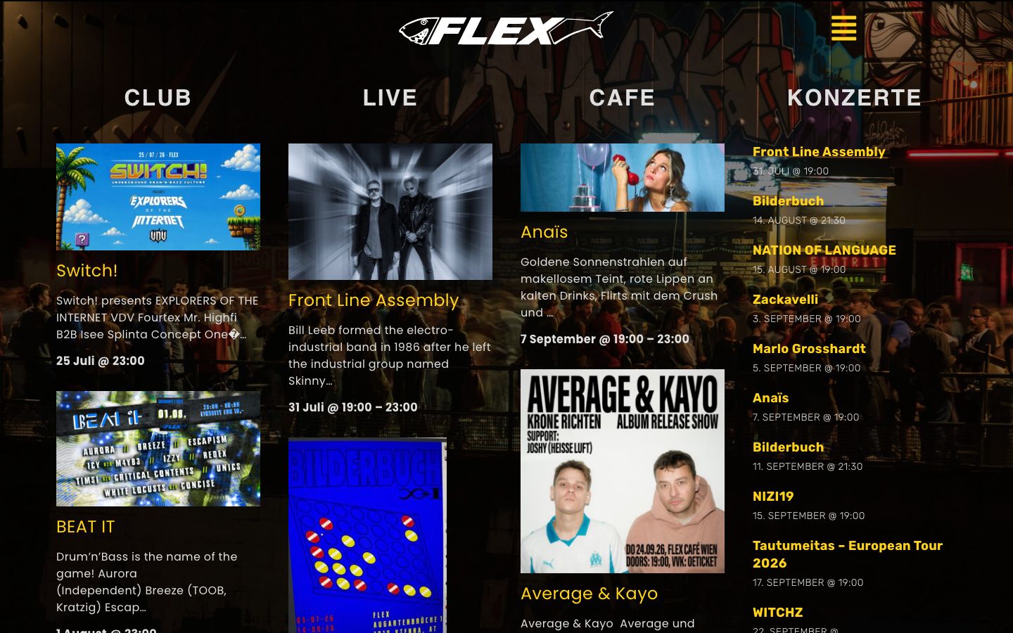 Screenshot of Flex