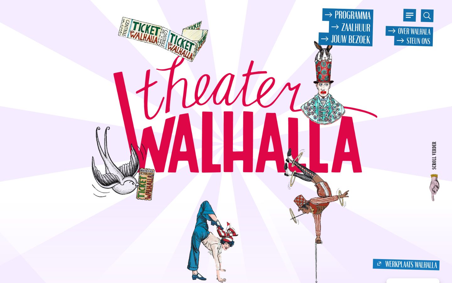 Homepage screenshot of Theater Walhalla
