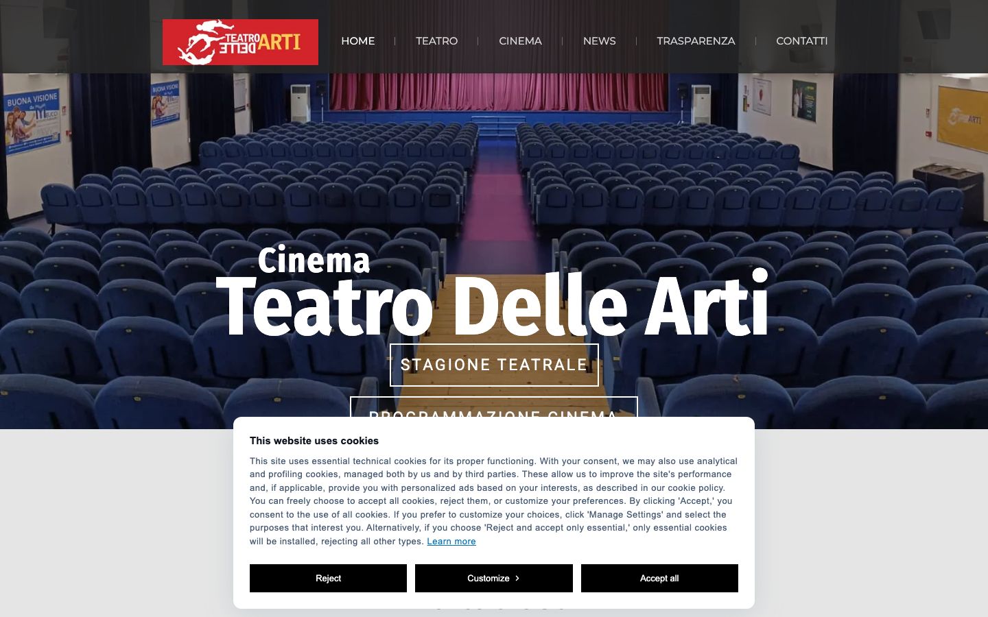 Screenshot of Teatro Delle Arti