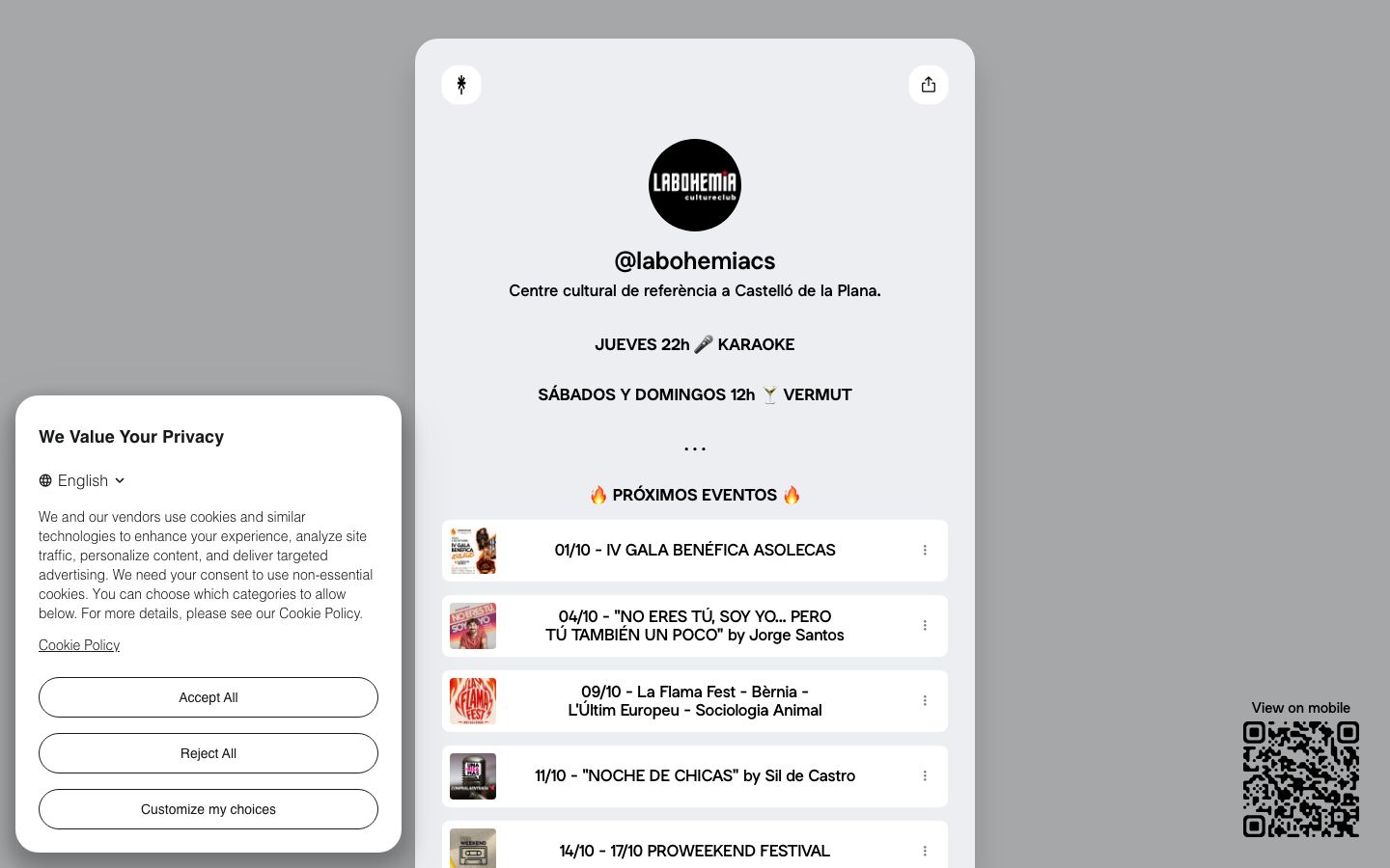 Homepage screenshot of Linktree