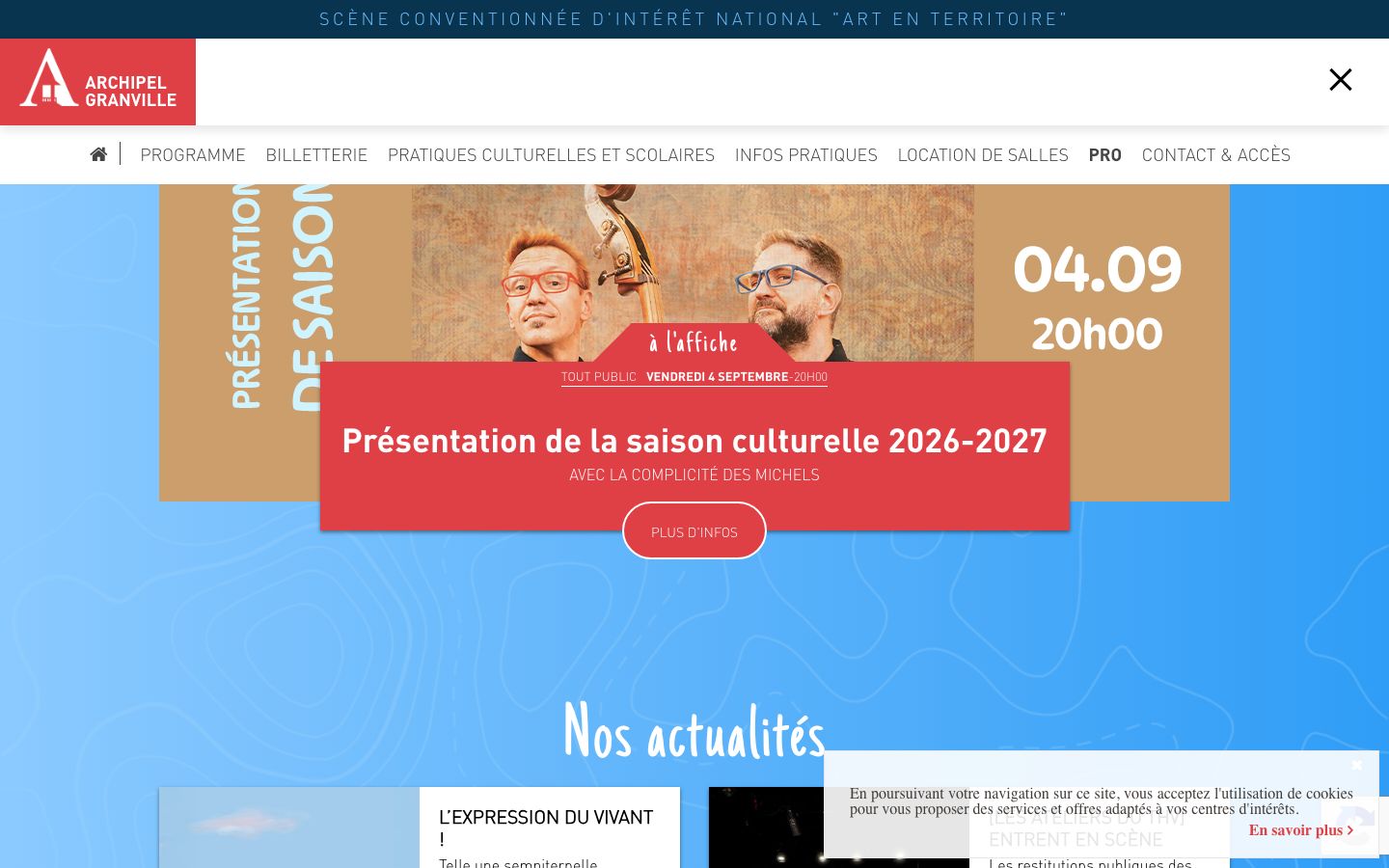 Homepage screenshot of Archipel