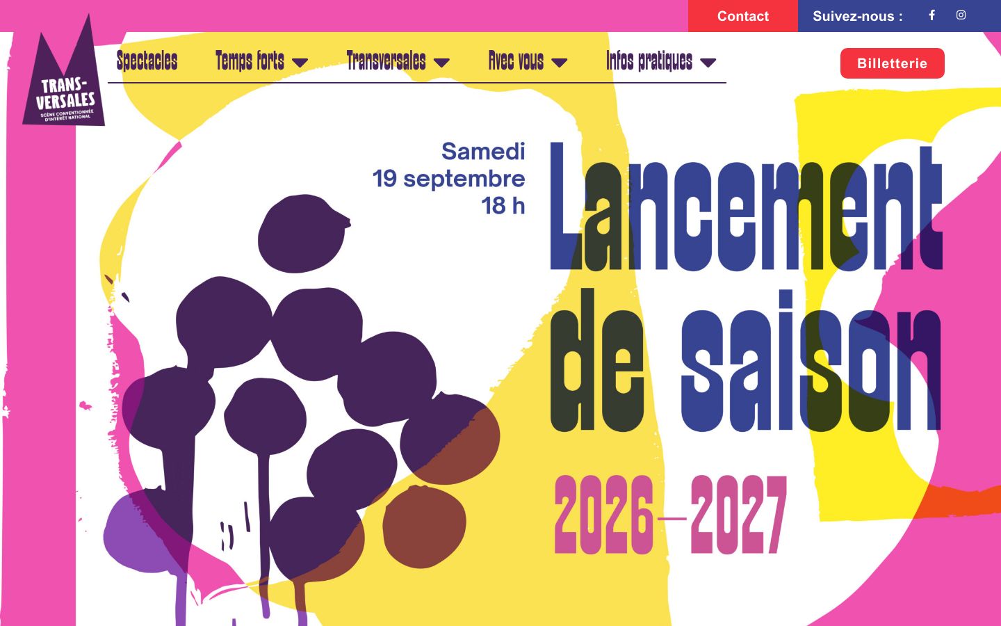 Homepage screenshot of Transversales Verdun