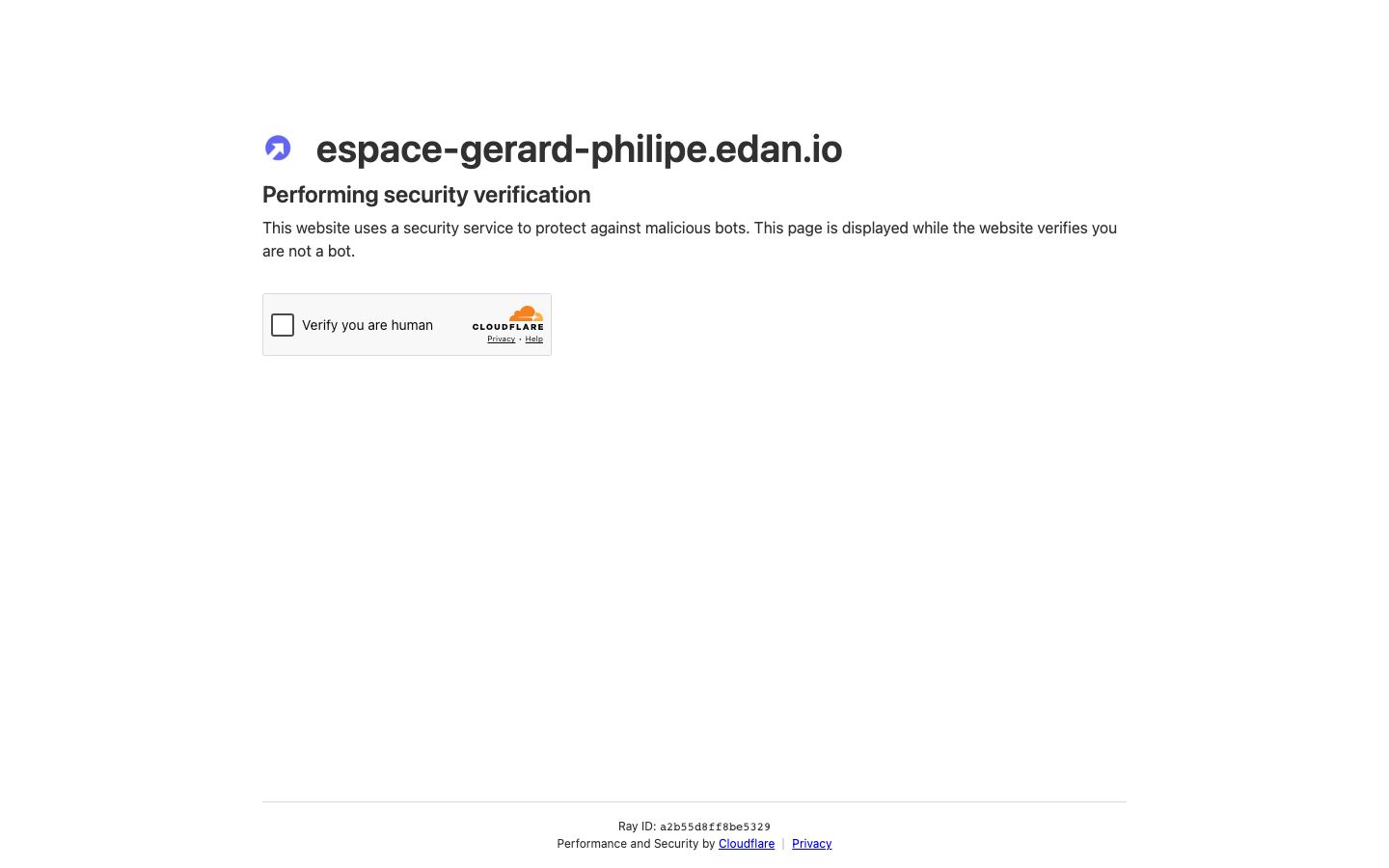 Homepage screenshot of Espace Gérard Philipe
