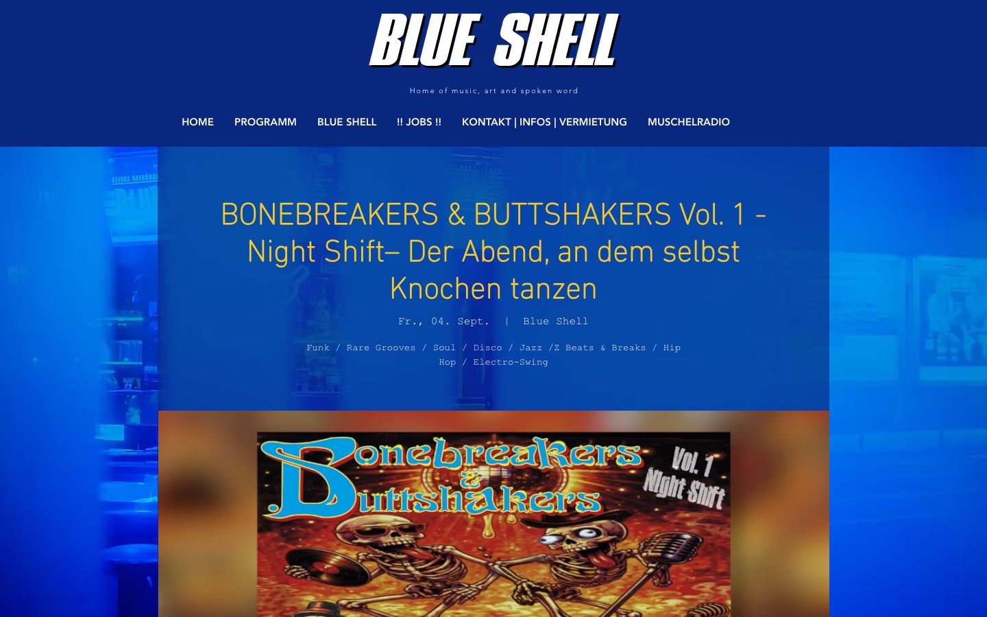 Event detail page screenshot of Blue Shell