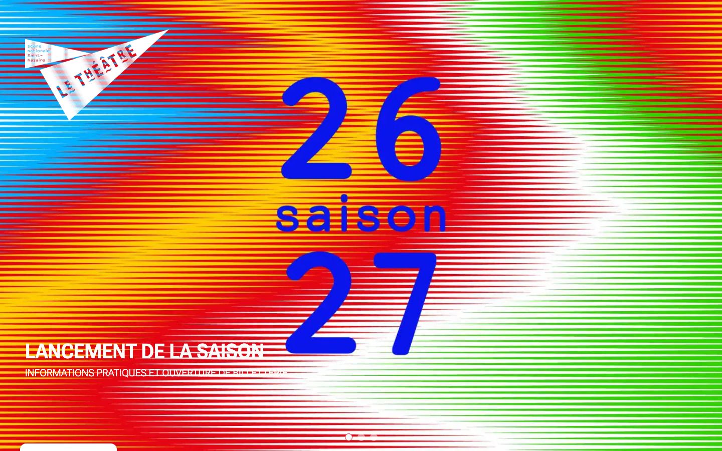 Homepage screenshot of Le Théâtre – Scène Nationale de Saint-Nazaire