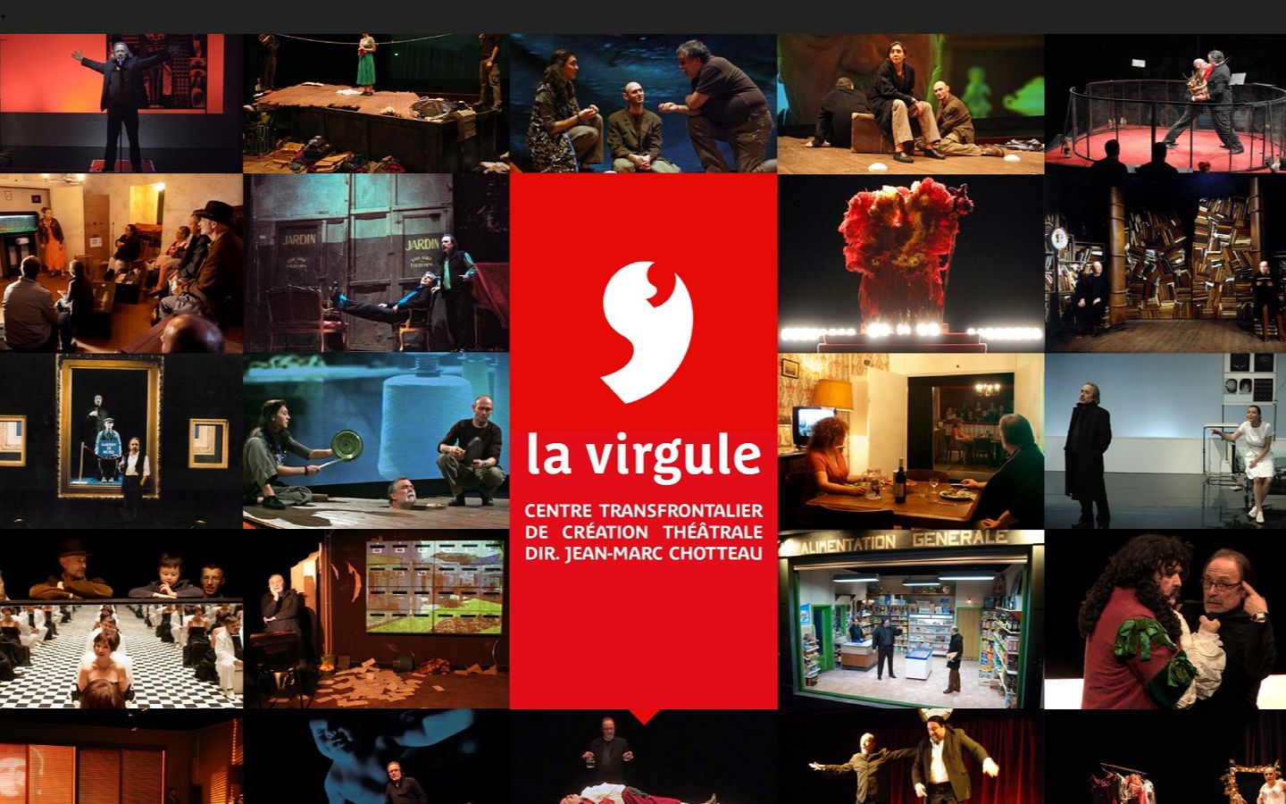 Homepage screenshot of Théâtre la Virgule