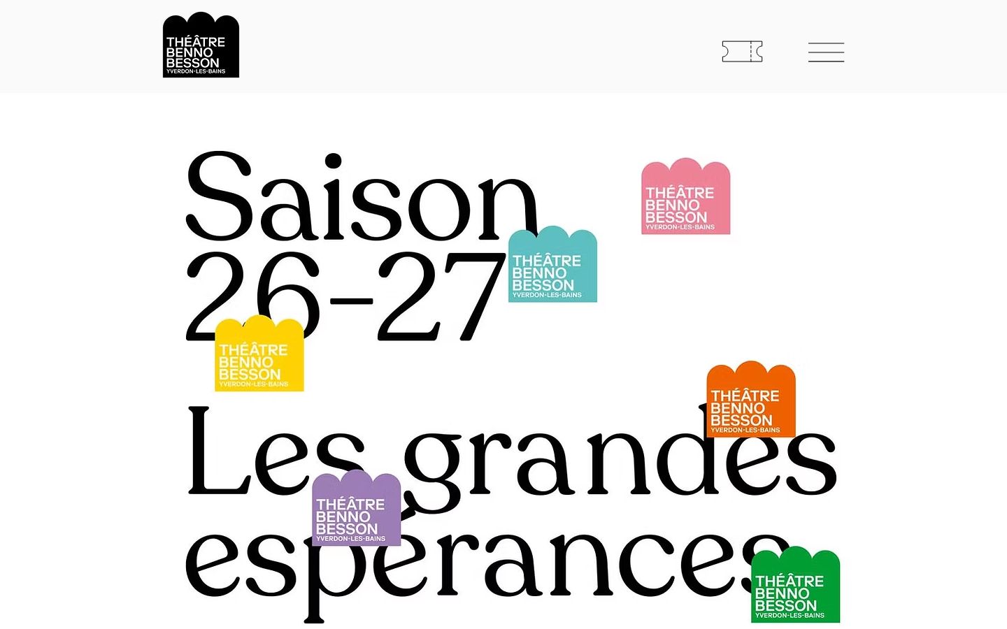 Homepage screenshot of Théâtre Benno Besson