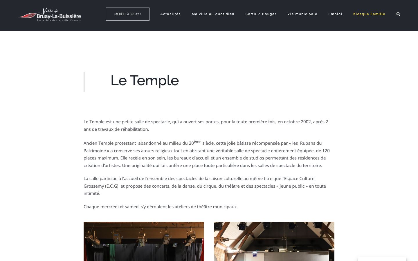 Homepage screenshot of Ville de Bruay-La-Buissière