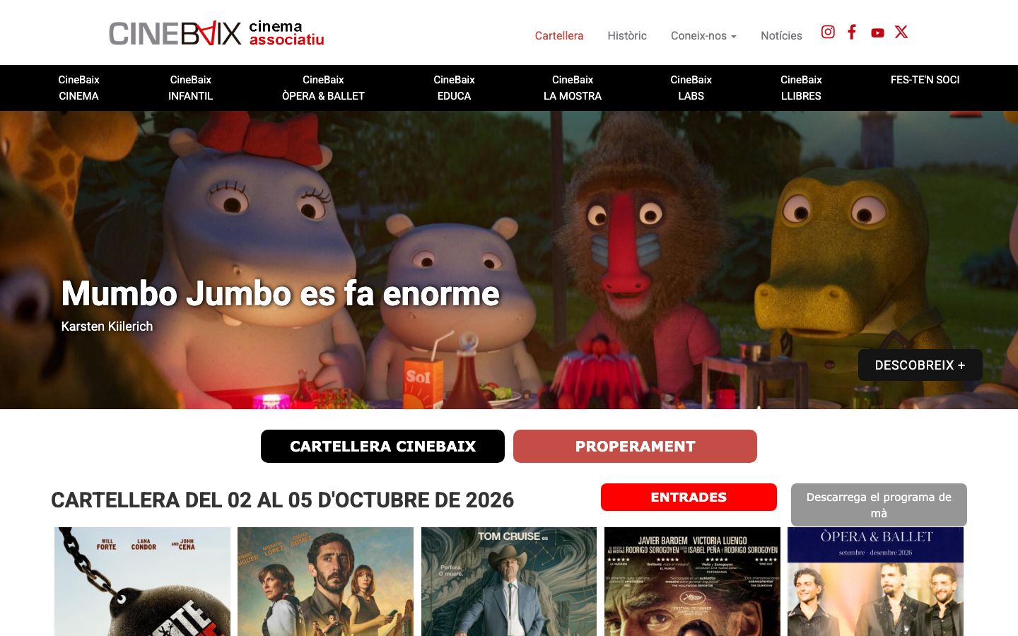 Screenshot of CineBaix