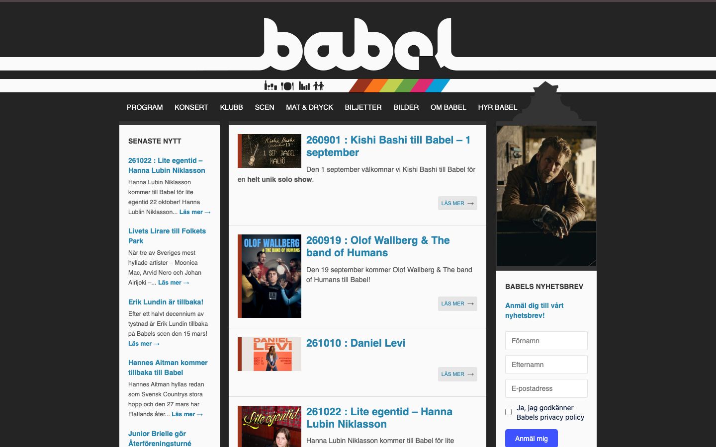 Screenshot of Babel Malmö