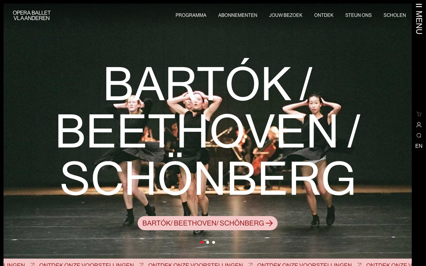 Screenshot of Opera Ballet Vlaanderen - Discover our programme