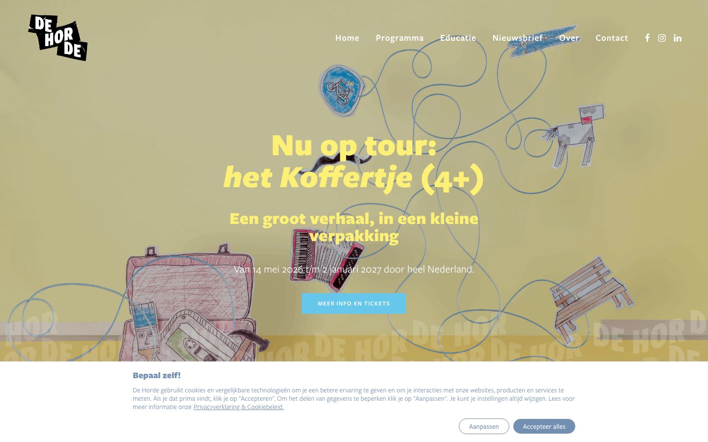 Homepage screenshot of De Horde
