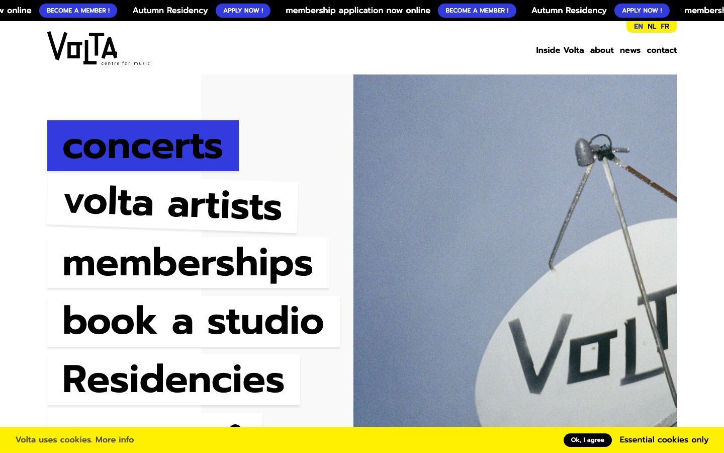 Screenshot of VOLTA