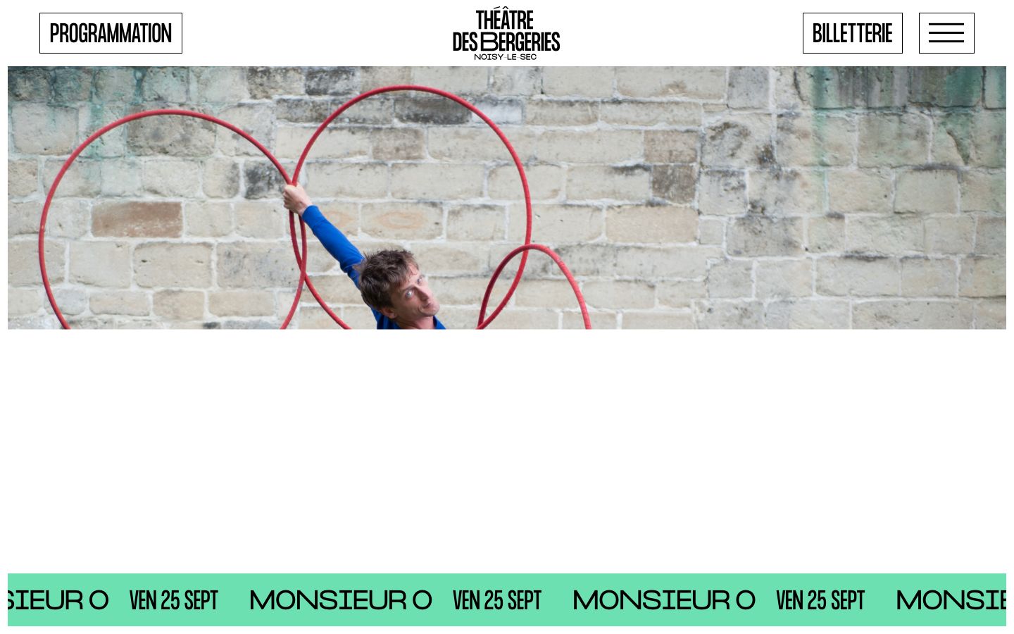 Homepage screenshot of Théâtre des Bergeries de Noisy-le-Sec