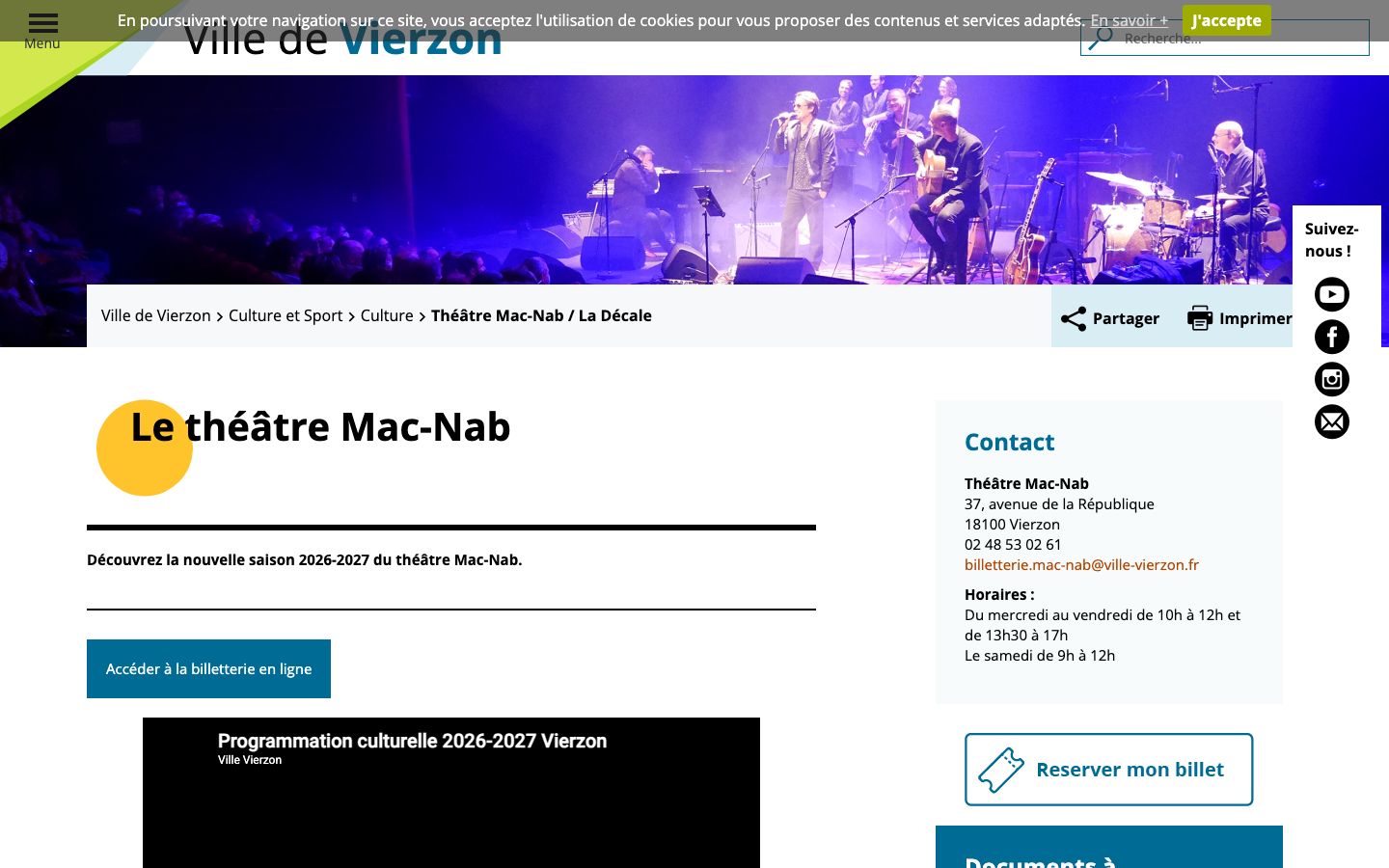 Screenshot of Théâtre Mac-Nab