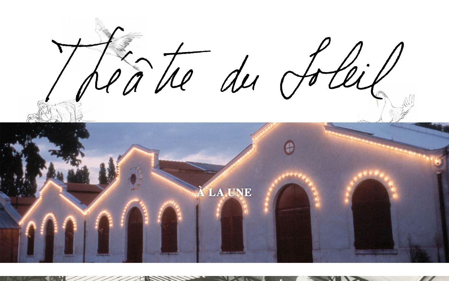 Homepage screenshot of Théâtre du Soleil