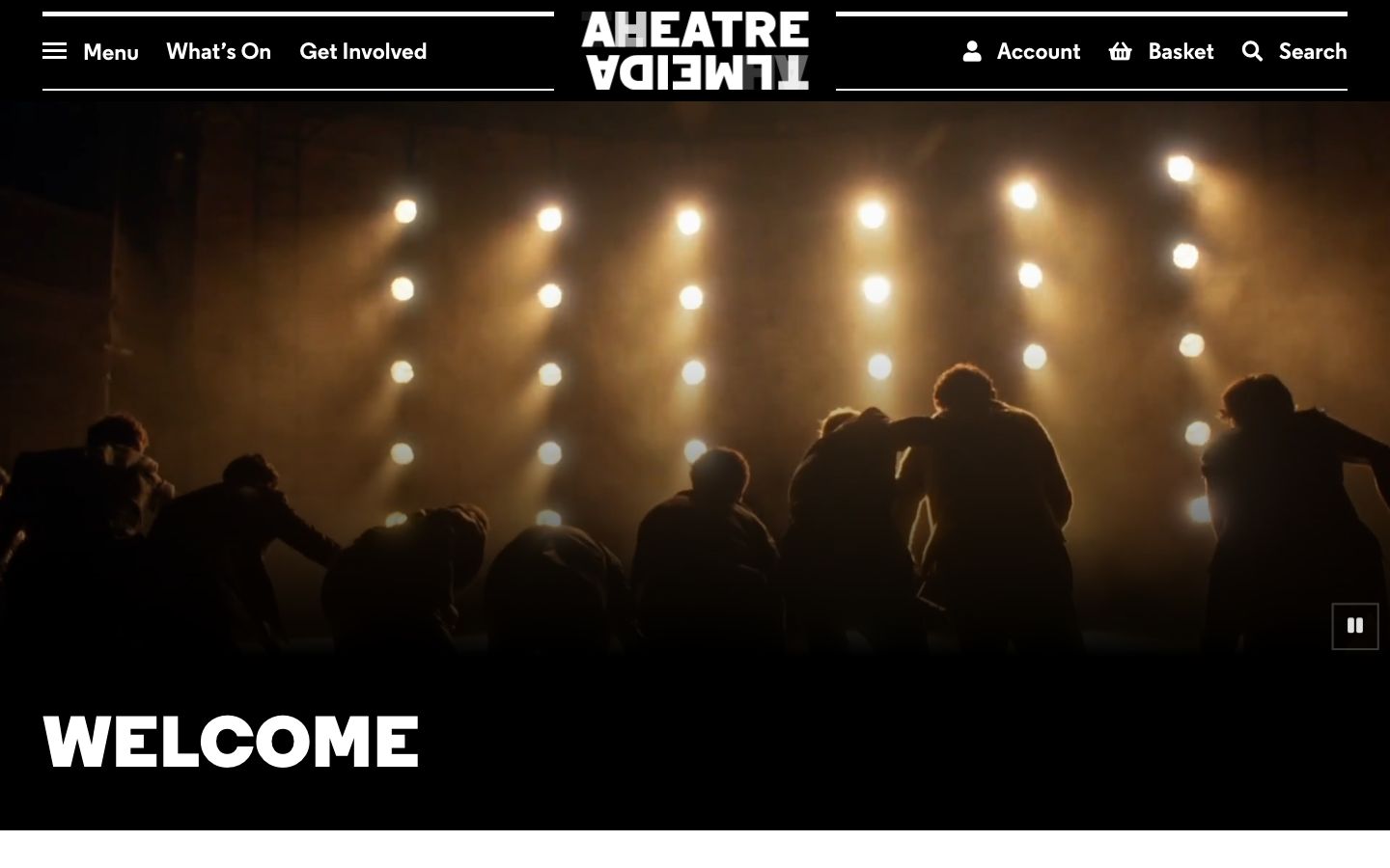 Homepage screenshot of Almeida Theatre