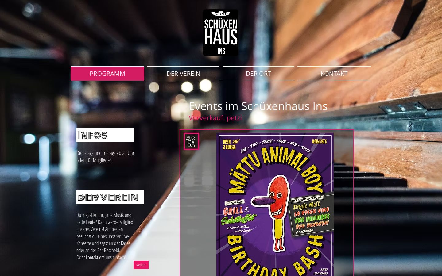 Homepage screenshot of schuexe