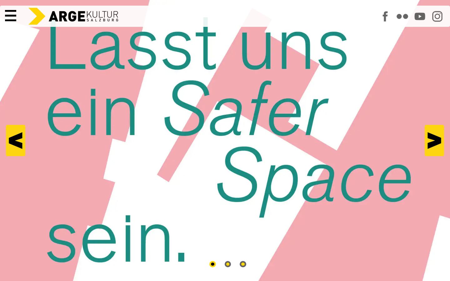 Homepage screenshot of ARGEkultur Salzburg