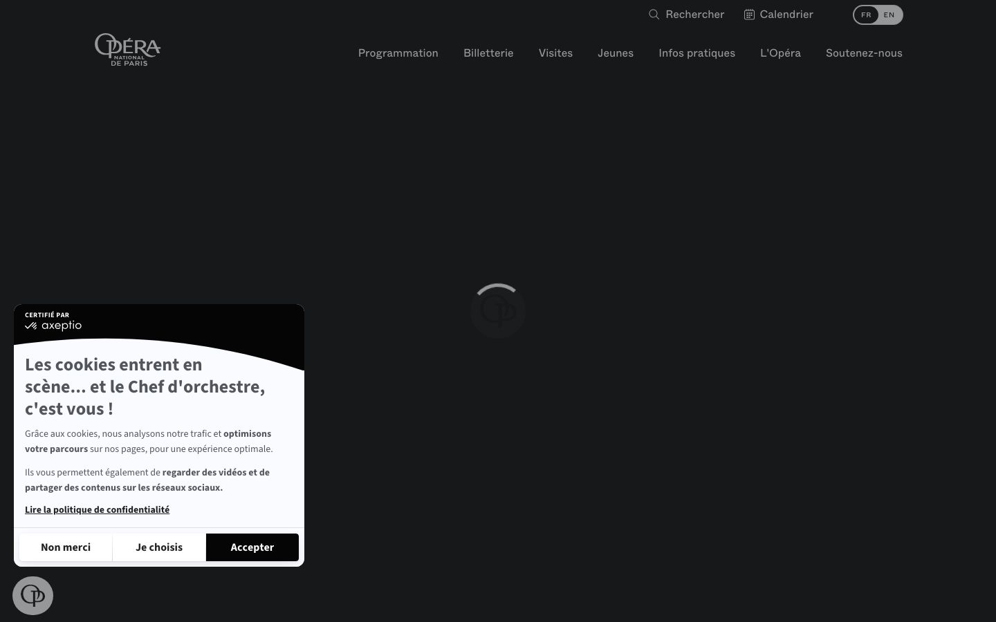 Screenshot of Opéra national de Paris