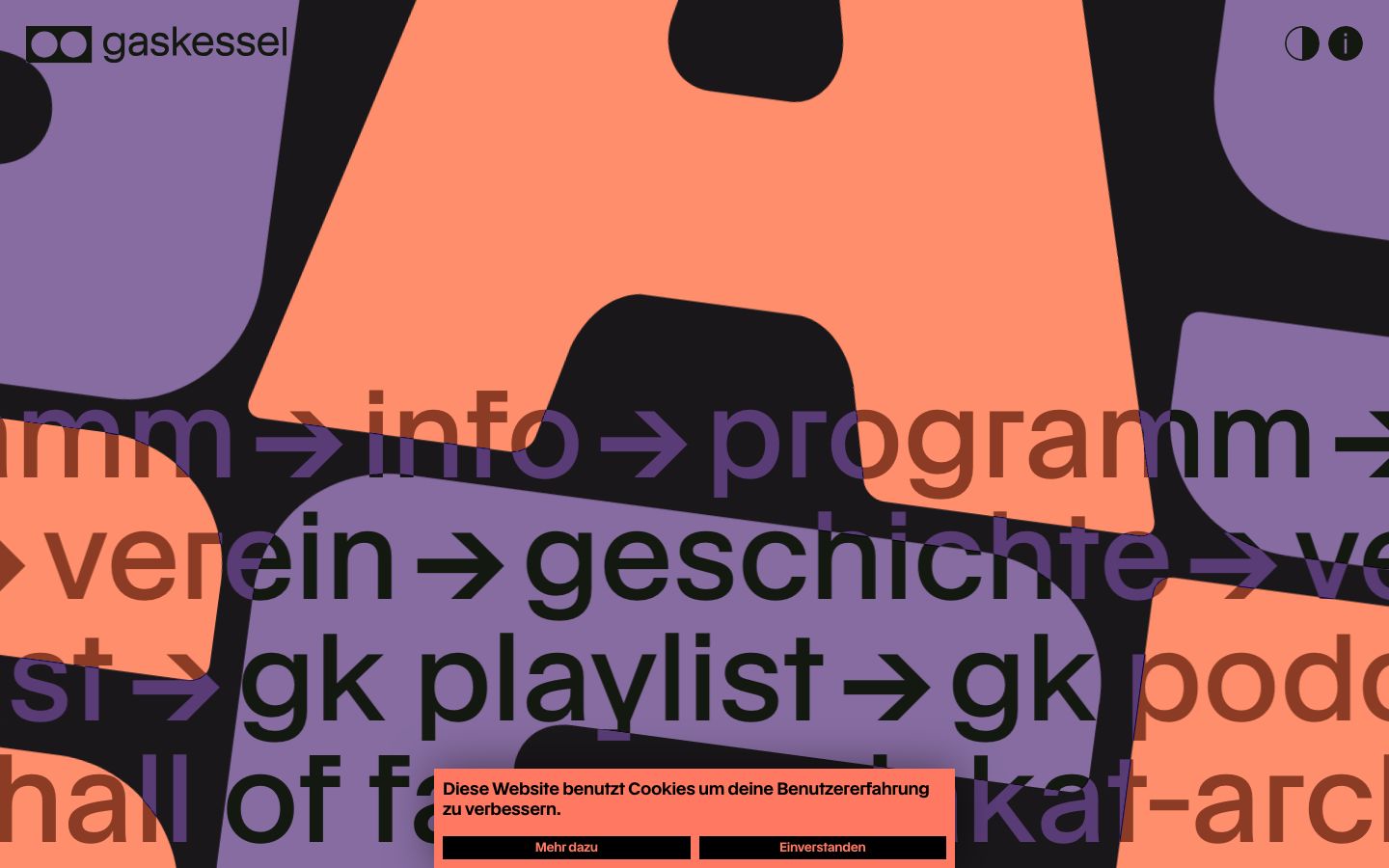 Homepage screenshot of Gaskessel Bern